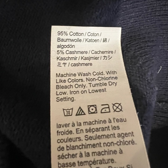 JCrew / Crewcuts boys cotton-cashmere half zip sweater. Size 6-7, Navy. - Picture 4 of 4